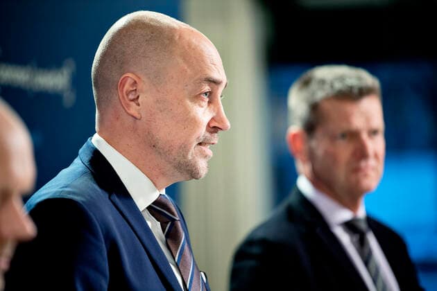 Minister of Health Magnus Heunicke The Ministry of Health holds a press conference in Eigtveds Warehouse on the COVID 19 situation on Wednesday 24 November 2021, Copenhagen  Copyright: NILSxMEILVANG NilsxMeilvangx COP110 spdk20211124-174631-L