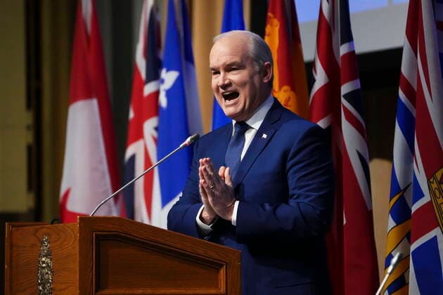 November 24, 2021, Ottawa, on, Canada: Conservative Leader Erin O Toole talks during a caucus meeting in Ottawa on Wednesday, Nov. 24, 2021. Ottawa Canada  - ZUMAc35_ 20211124_zaf_c35_020 Copyright: xSeanxKilpatrickx