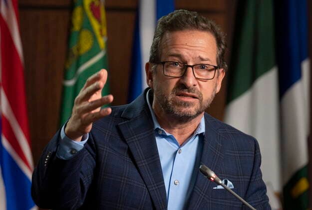 November 24, 2021, Ottawa, on, Canada: Bloc leader Yves-Francois Blanchet responds to a question during a news conference in Ottawa, Wednesday, Nov. 24, 2021. Ottawa Canada  - ZUMAc35_ 20211124_zaf_c35_058 Copyright: xAdrianxWyldx