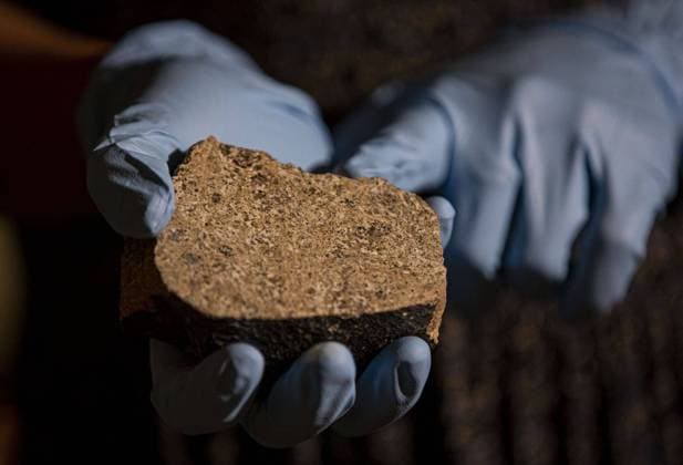 June 30, 2021: Maria Valdes, a postdoctoral researcher studying meteorites, holds pieces of a meteorite identified as coming from the asteroid Vesta on June 30, 2021, at the Field Museum. - ZUMAm67_ 20210630_zaf_m67_060 Copyright: xBrianxCassellax