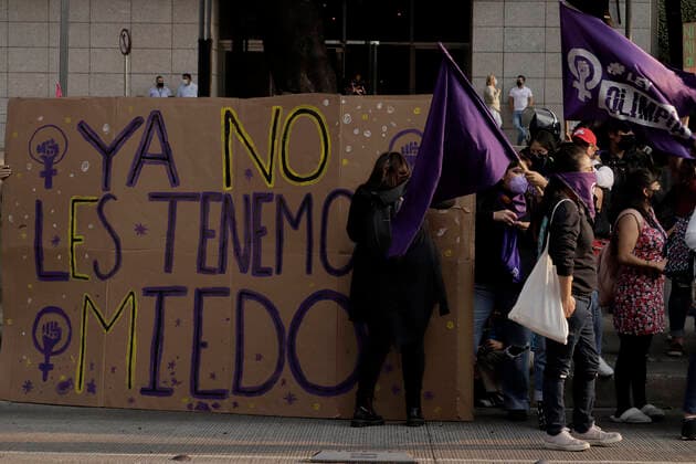 International Day For The Elimination Of Violence Against Women Feminist organisations and collectives gathered at the Monument to the Revolution to march from the Angel of Independence to the Zocalo in Mexico City to mark the International Day for the Elimination of Violence against Women. Mexico City Mexico  Copyright: xGerardoxVieyrax originalFilename:vieyra-notitle211125_np0oH.jpg