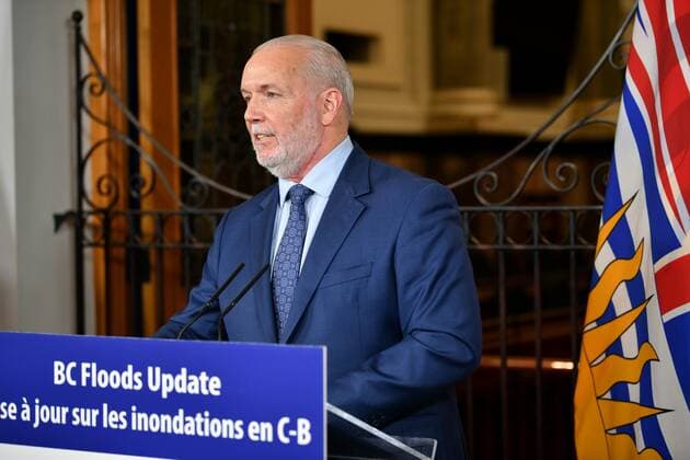 November 26, 2021, Victoria, BC, Canada: December 26, 2021 - Victoria, BC, Canada - BC Premier John Horgan, addresses the media at the Legislative Assembly of British Columbia in Victoria, BC, Canada. Victoria Canada - ZUMAm115 20211126_zap_m115_004 Copyright: xMikexMastrandreax