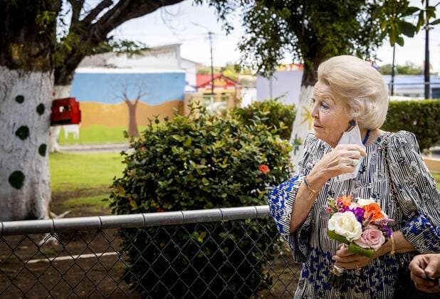 WILLEMSTAD Princess Beatrix visits the girls shelter Casa Manita on the third day of a four day working visit The working visit was mainly devoted to nature conservation and the effects of the corona pandemic ANP ROYAL IMAGES KOEN VAN WEEL  Copyright: xANPx xxANPx x441246380x
