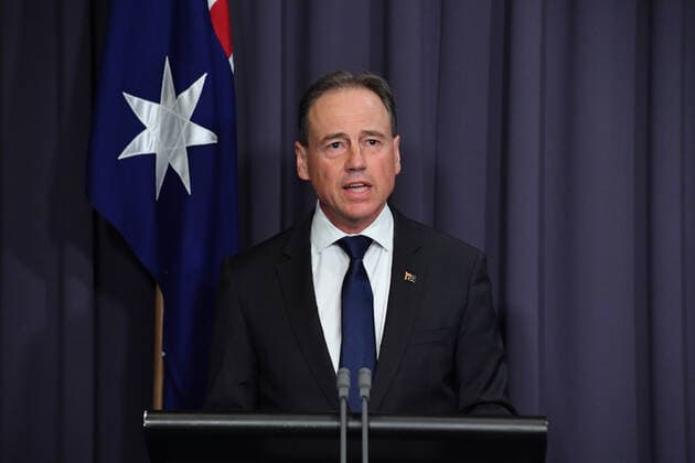 GREG HUNT COVID19 OMICRON PRESSER, Minister for Health Greg Hunt at a press conference at Parliament House in Canberra, Monday, November 29, 2021. ( NO ARCHIVING, EDITORIAL USE ONLY, NO USE IN BOOKS WITHOUT CONSENT CANBERRA ACT AUSTRALIA  Copyright: xMICKxTSIKASx 20211129001601242865