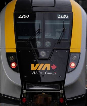 November 30, 2021, Ottawa, ON, Canada: A new Via Rail train sits on display at the train station in Ottawa, Tuesday, November 30, 2021 in Ottawa. Via Rail displayed the first of its new state of the art trains which will serve the Windsor-Quebec city corridor. Ottawa Canada  - ZUMAc35_ 20211130_zaf_c35_007 Copyright: xAdrianxWyldx