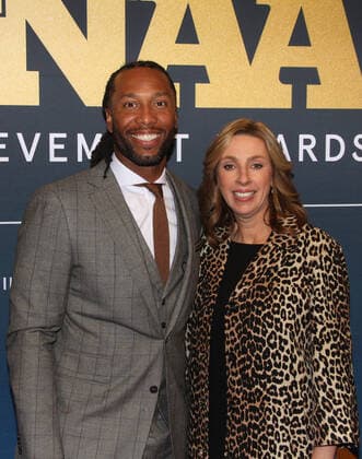 FN Achievement Award in New York NEW YORK, NY- NOVEMBER 30: Larry Fitzgerald and Lauren Hobart at the 35th Annual FN Achievement Award Winners At Cipriani South Street in New York City on November 30, 2021. Copyright: xErikxNielsenx