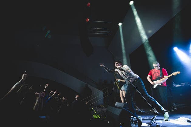 Italy: Viagra Boys live in Rome Viagra Boys live at Teatro Centrale Roma. Viagra Boys are a Swedish post-punk music group founded in Stockholm in 2015, this is their concert held at Teatro Centrale. Rome Italy Copyright: FabrizioxDixBitonto