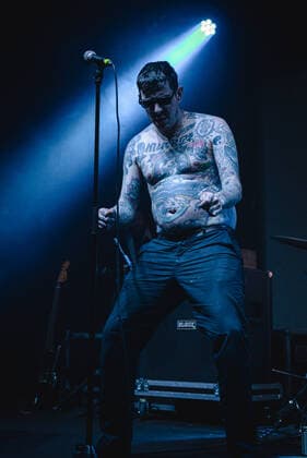 Italy: Viagra Boys live in Rome Viagra Boys live at Teatro Centrale Roma. Viagra Boys are a Swedish post-punk music group founded in Stockholm in 2015, this is their concert held at Teatro Centrale. Rome Italy Copyright: FabrizioxDixBitonto