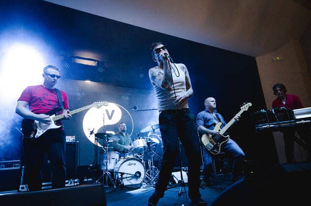 Italy: Viagra Boys live in Rome Viagra Boys live at Teatro Centrale Roma. Viagra Boys are a Swedish post-punk music group founded in Stockholm in 2015, this is their concert held at Teatro Centrale. Rome Italy Copyright: FabrizioxDixBitonto