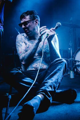 Italy: Viagra Boys live in Rome Viagra Boys live at Teatro Centrale Roma. Viagra Boys are a Swedish post-punk music group founded in Stockholm in 2015, this is their concert held at Teatro Centrale. Rome Italy Copyright: FabrizioxDixBitonto