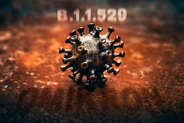 PHOTOMONTAGE, coronavirus with shadow and lettering Omikron, symbol photo Omikron variant B 1 1 529 ** NUR FUER REDAKTIONELLE ZWECKE ** EDITORIAL USE ONLY **
