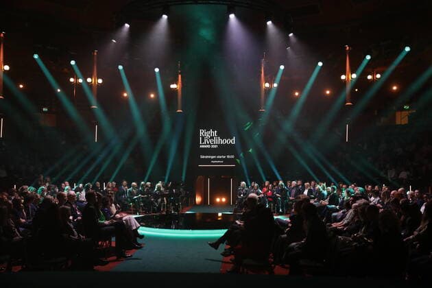 The 2021 Right Livelihood Award ceremony at Cirkus, in Stockholm, Sweden on December 01, 2021 Stockholm Sweden x1037x,  Copyright: xSörenxAnderssonx xTTx SWEDEN RIGHT LIVELIHOOD AWARD
