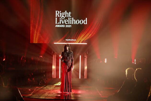 Singer Loreen performs at the 2021 Right Livelihood Award ceremony at Cirkus, in Stockholm, Sweden on December 01, 2021 Stockholm Sweden x1037x,  Copyright: xSörenxAnderssonx xTTx SWEDEN RIGHT LIVELIHOOD AWARD