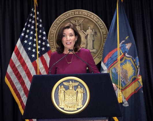 December 2, 2021, New York, New York, USA: Governor Kathy Hochul updated New Yorkers on the state s progress combating COVID-19 during a press conference at her office in New York City on 02 Dec 2021. New York USA - ZUMAr334 20211202_znp_r334_003 Copyright: xDebraxL.xRothenbergx