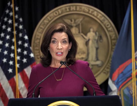 December 2, 2021, New York, New York, USA: Governor Kathy Hochul updated New Yorkers on the state s progress combating COVID-19 during a press conference at her office in New York City on 02 Dec 2021. New York USA - ZUMAr334 20211202_znp_r334_005 Copyright: xDebraxL.xRothenbergx