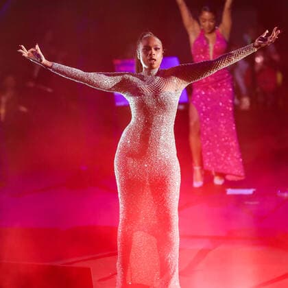 AHF World AIDS Day 2021 Concert - Show Singer Jennifer Hudson performs onstage at the AHF (AIDS Healthcare Foundation) World AIDS Day 2021 Concert held at The Forum on December 1, 2021 in Inglewood, Los Angeles, California, United States. Inglewood California United States  Copyright: xImagexPressxAgencyx originalFilename:collin-ahfworld211202_npl1t.jpg