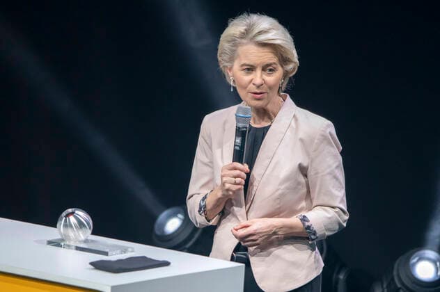 Ursula von der Leyen at the award ceremony of the 14 German Sustainability Award 2021 at the Maritim Hotel Düsseldorf, 03 12 2021 Foto:xR.xSchmiegeltx xFuturexImage
