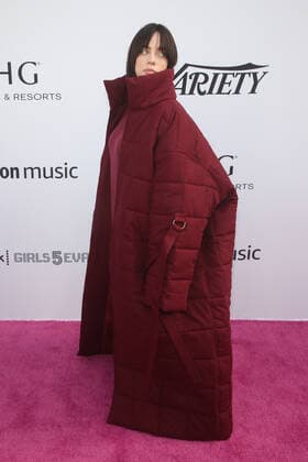 LOS ANGELES, CA - DECEMBER 4: Billie Eilish at Variety 2021 Music Hitmakers Brunch Presented By Peacock Girls5Eva at City Market Social in Los Angeles, California on December 4, 2021. Copyright: xFayexSadoux