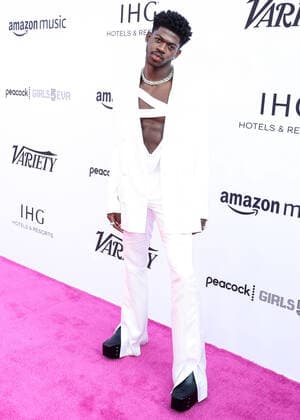 Variety 2021 Music Hitmakers Brunch Rapper Lil Nas X wearing Balmain arrives at the Variety 2021 Music Hitmakers Brunch presented by Peacock and Girls5eva and sponsored by IHG Hotels and Resorts held at the City Market Social House on December 4, 2021 in Los Angeles, California, United States. Los Angeles California United States  Copyright: xImagexPressxAgencyx originalFilename:collin-variety2211205_npwC3.jpg
