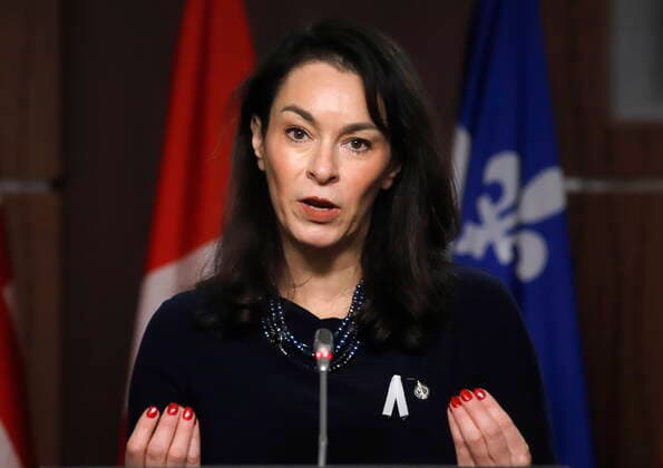 December 6, 2021, Ottawa, ON, Canada: NDP MP Heather McPherson responds to a question during a news conference on Parliament Hill in Ottawa on Monday, December 6, 2021. Ottawa Canada  - ZUMAc35_ 20211206_zaf_c35_028 Copyright: xPatrickxDoylex
