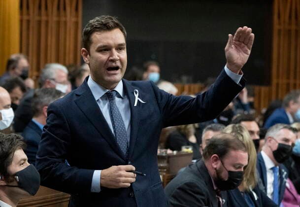 December 6, 2021, Ottawa, ON, Canada: Conservative MP for Edmonton Riverbend Matt Jeneroux rises during Question Period, Monday, December 6, 2021 in Ottawa. Ottawa Canada  - ZUMAc35_ 20211206_zaf_c35_035 Copyright: xAdrianxWyldx