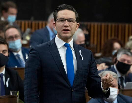 December 6, 2021, Ottawa, ON, Canada: Conservative MP Pierre Poilievre rises during Question Period, Monday, December 6, 2021 in Ottawa. Ottawa Canada  - ZUMAc35_ 20211206_zaf_c35_039 Copyright: xAdrianxWyldx