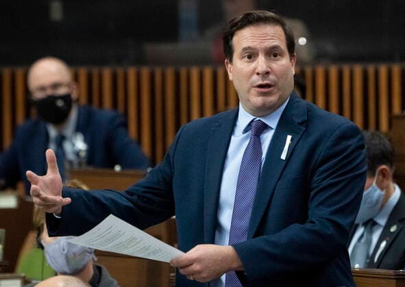 December 6, 2021, Ottawa, ON, Canada: Minister of Public Safety Marco Mendicino rises during Question Period, Monday, December 6, 2021 in Ottawa. Ottawa Canada  - ZUMAc35_ 20211206_zaf_c35_045 Copyright: xAdrianxWyldx
