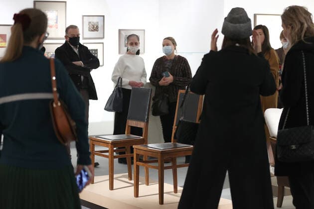 MOSCOW, RUSSIA â€“ DECEMBER 6, 2021: An exhibition titled The History of Russian Design â€“ The Best of 1917-2022 takes place at the New Tretyakov Gallery, the first to feature a vast collection of the Moscow Design Museum. Artyom Geodakyan TASS  TS11AE31