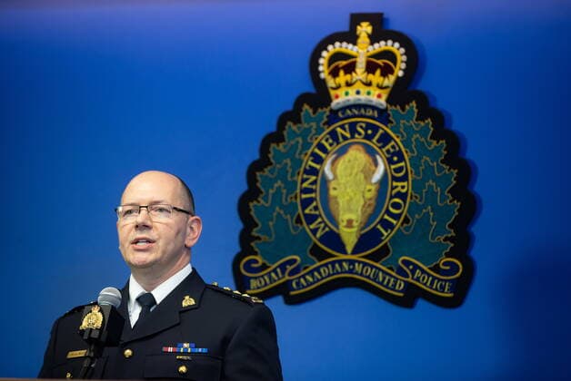 December 6, 2021, SURREY, BC, CANADA: RCMP Supt. Elija Rain announces that charges have been laid in the murder of Ashley Simpson, a 32-year-old Ontario woman who went missing in 2016, during a news conference in Surrey, B.C., on Monday, December 6, 2021. According to RCMP Derek Favell has been charged with second-degree murder after Simpson s body was recently discovered near Salmon Arm, B.C. SURREY CANADA - ZUMAc35_ 20211206_zaf_c35_052 Copyright: xDarrylxDyckx