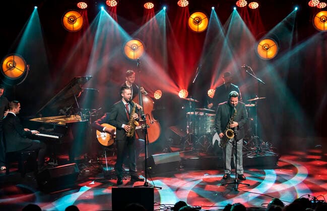 DMA Jazz 2021 Snorre Kirk Quartet feat Stephen Riley on stage at Danish Music Awards Jazz 2021 at Bremen Theater in Copenhagen 6 December 2021 Photo Torben Christensen @ Copenhagen, Copenhagen  Copyright: TorbenxChristensen TorbenxChristensenx COP200 spdk20211207-021307-L
