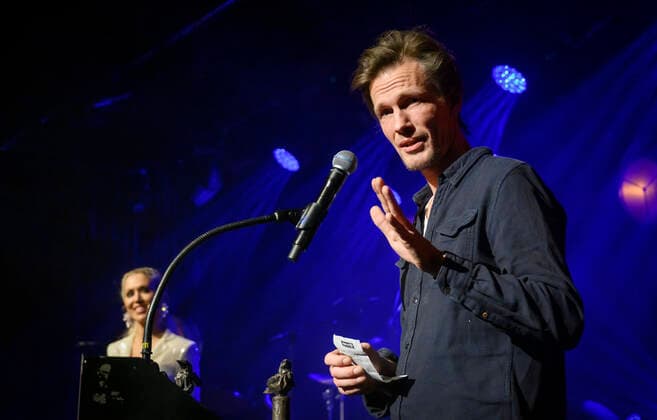 DMA Jazz 2021 Peter Bruun thanks for the award for AArets AArets Tvaeraestetiske Udgivelse All Too Human Because Youre Worth It at the Danish Music Awards Jazz 2021 at Bremen Teater in Copenhagen 6 December 2021, Copenhagen  Copyright: TorbenxChristensen TorbenxChristensenx COP200 spdk20211207-021318-L