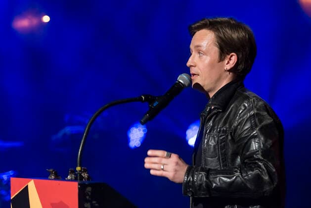 DMA Jazz 2021 Jesper Thorn thanks for the award as AArets Jazz composer at the Danish Music Awards Jazz 2021 at Bremen Teater in Copenhagen 6 December 2021, Copenhagen  Copyright: TorbenxChristensen TorbenxChristensenx COP200 spdk20211207-021332-L