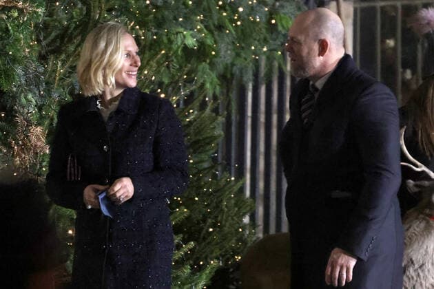 Zara Tindall and Mike Tindall attend the Together At Christmas community carol service at Westminster Abbey, London. DECEMBER 8th 2021  MTXx21646