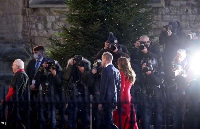 Prince William, Duke of Cambridge and Catherine, Duchess of Cambridge attend the Together At Christmas community carol service at Westminster Abbey, London. DECEMBER 8th 2021  MTXx21646