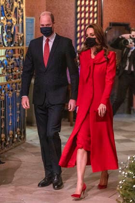 . 08 12 2021. London, United Kingdom. Prince William and Kate Middleton at a community carol service at Westminster Abbey in London.  xi-Imagesx IIM-22906-0106