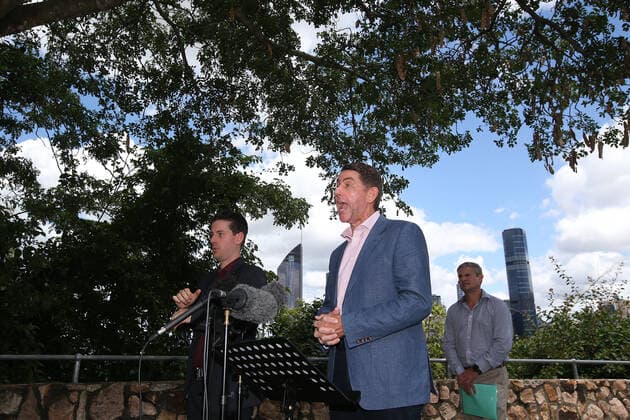 CAMERON DICK PRESSER, Queensland Treasurer Cameron Dick speaks at a press conference in Brisbane, Sunday, December 12, 2021. Queensland will prepare to open its borders to COVID hotspots from 1am tomorrow. ( NO ARCHIVING, EDITORIAL USE ONLY, NO USE IN BOOKS WITHOUT CONSENT BRISBANE QUEENSLAND AUSTRALIA  Copyright: xJONOxSEARLEx 20211212001605789217