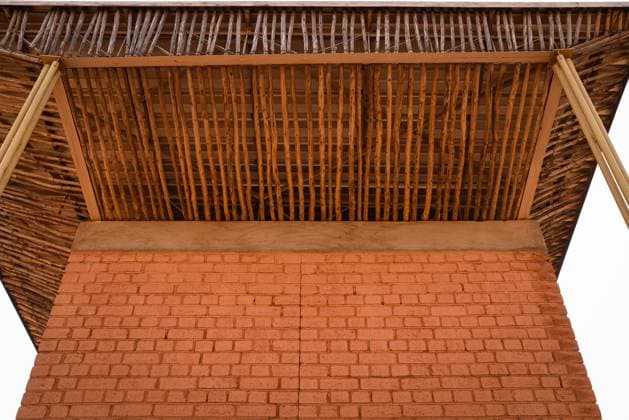 Visit to the elementary school of Gando in the urban commune of Tenkodogo, a project of the Burkinabe architect Diebedo Francis Kere, on February 26, 2021.  NicolasxRemenex xLexPictorium LePictorium_0257541