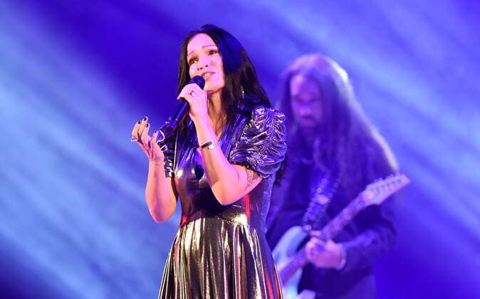 Finnish singer Tarja Turunen performs during the Christmas Together concert in Zlin, Czech Republic, December 14, 2021. (CTKxPhoto DaliborxGluck) CTKPhotoP2021121408350  dg001