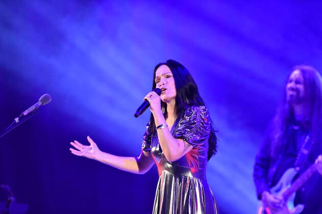 Finnish singer Tarja Turunen performs during the Christmas Together concert in Zlin, Czech Republic, December 14, 2021. (CTKxPhoto DaliborxGluck) CTKPhotoP2021121408375  dg002