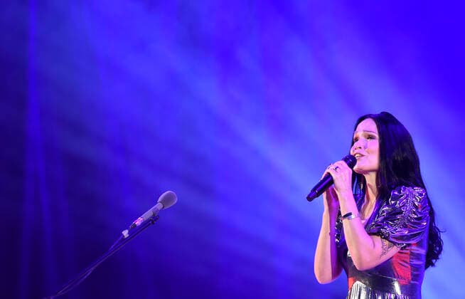Finnish singer Tarja Turunen performs during the Christmas Together concert in Zlin, Czech Republic, December 14, 2021. (CTKxPhoto DaliborxGluck) CTKPhotoP2021121408376  dg003