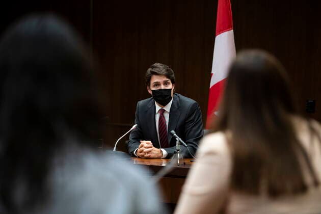 December 16, 2021, Ottawa, ON, Canada: Prime Minister Justin Trudeau participates in a year end interview with The Canadian Press in Ottawa, on Thursday, Dec. 16, 2021. Ottawa Canada  - ZUMAc35_ 20211216_zaf_c35_063 Copyright: xJustinxTangx