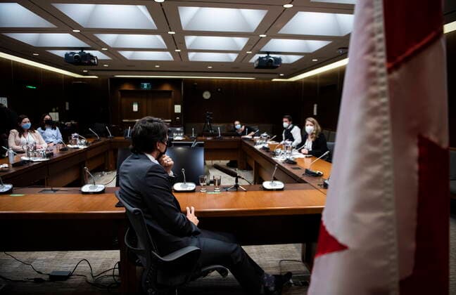 December 16, 2021, Ottawa, ON, Canada: Prime Minister Justin Trudeau participates in a year end interview with The Canadian Press in Ottawa, on Thursday, Dec. 16, 2021. Ottawa Canada  - ZUMAc35_ 20211216_zaf_c35_069 Copyright: xJustinxTangx