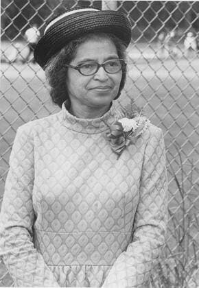 February 18, 2002, Michigan, USA: DATE: June 15, 1972.CAPTION: Civil rights crusader Rosa Parks helped lead the Brotherhood March Detroit Free Press June 15, 1972. Michigan USA - ZUMAf31_ 20020218_zaf_f31_003 Copyright: xDonxHernandezx