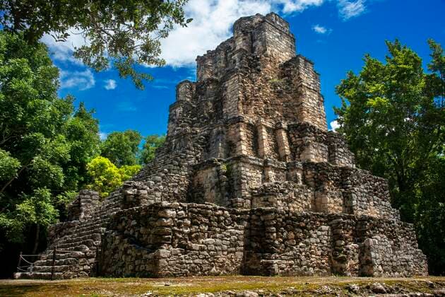 Estructura 8I-13 El Castillo at Chunyaxche Muyil Maya ruins, rainforest near Tulum, Yucatan Peninsula, Quintana Roo, Mexico Yucatan Mexico Copyright: xSergixReboredox SRE-002-ER1116