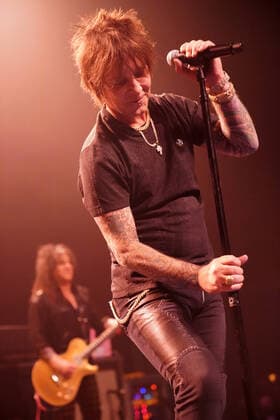 December 21, 2021, Hollywood, CA, USA: Musician - BILLY MORRISON guitarist for Billy Idol, performing on stage at the Above Ground 3 Benefit Concert. Guitarists Dave Navarro and Billy Morrison (Billy Idol) and an all-star band headlined their third Ã¢â‚¬oeABOVE GROUNDÃ¢â‚¬Â benefit concert on December 20, 2021, at The Fonda Theatre, Hollywood, CA. After sitting out 2020 because of Covid, Navarro and Morrison were joined by a diverse group of special guests including Perry Farrell, Etty Lau Farrell, Corey Taylor, Mark McGrath, Steve Stevens, Franky Perez, Anthony Keidis (Red Hot Chile Peppers), Dexter Holland, and more..As with previous successful events in 2018 and 2019, this immersive evening of art and music celebrates the vinyl album - ZUMAmt3_ 20211221_zaf_mt3_005 Copyright: xScottxMitchellx