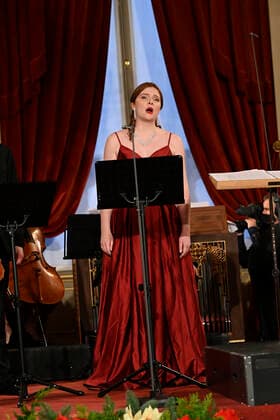 Illustration shows the rehearsal of the yearly Christmas concert, in the Throne Room (Salle du Trone - Troonzaal) at the Royal Palace in Brussels, Tuesday 21 December 2021.  POOLxPHILIPxREYNAERTS 3160683