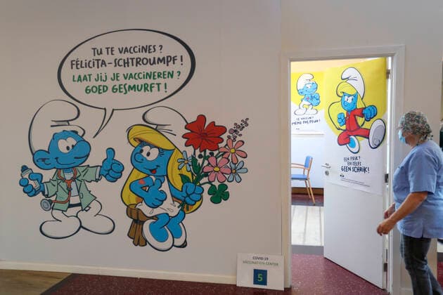 Illustration picture shows the opening of the vaccination for kids from five to eleven years old, Wednesday 22 December 2021, at the Pacheco test and vaccination centre.  NICOLASxMAETERLINCK 3161061