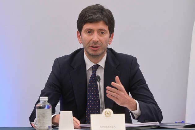 The Italian Minister of Health Roberto Speranza during the press conference to present the new measures to contrast the Covid-19 pandemic. Rome (Italy), December 23rd 2021 Photo Pool Stefano Carofei Insidefoto SamanthaxZucchi