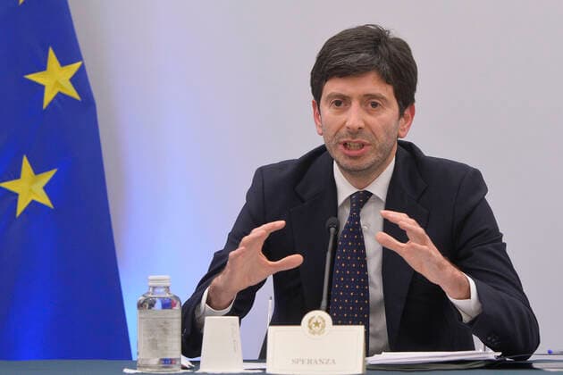 The Italian Minister of Health Roberto Speranza during the press conference to present the new measures to contrast the Covid-19 pandemic. Rome (Italy), December 23rd 2021 Photo Pool Stefano Carofei Insidefoto SamanthaxZucchi