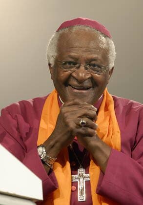 Desmond Mpilo Tutu , Bishop of Cape Town South Africa Archbishop Desmond Tutu, born in 1931 in Klerksdorp, Transvaal received the Nobel Peace Prize in 1984 for his work to overcome the apartheid regime He lives in Cape Town Protestant Church Day 2007 in Cologne 08 06 2007